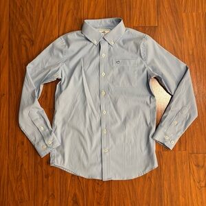 Southern Tide Intercoastal Solid Blue Long Sleeve Button-Down Shirt Boys M 8-10
